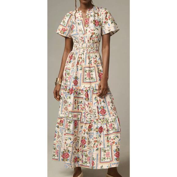 Anthropologie Dresses & Skirts - Anthropologie Maxi Dress Somerset 100% Cotton Floral Print size Small